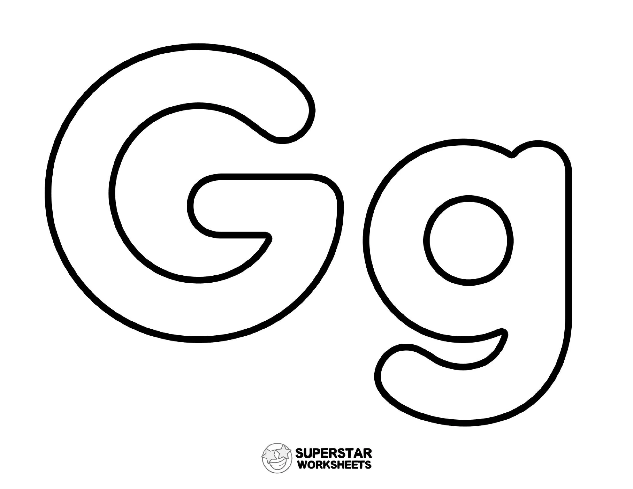 Molde de Letra G e g para imprimir - Atividades Educacionais