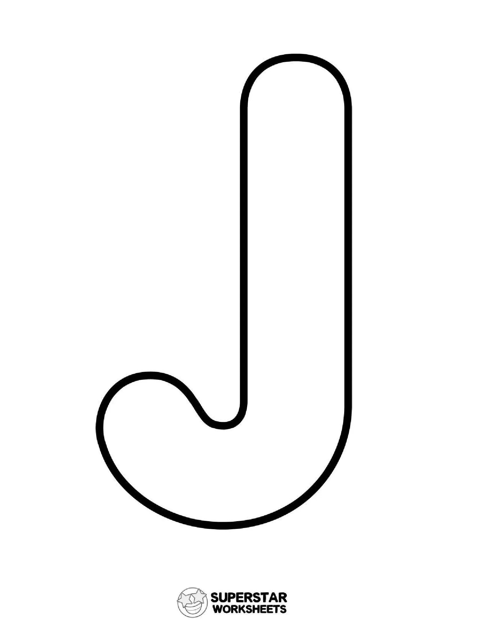 Molde de Letra J Maiúscula para Imprimir - Atividades Educativas