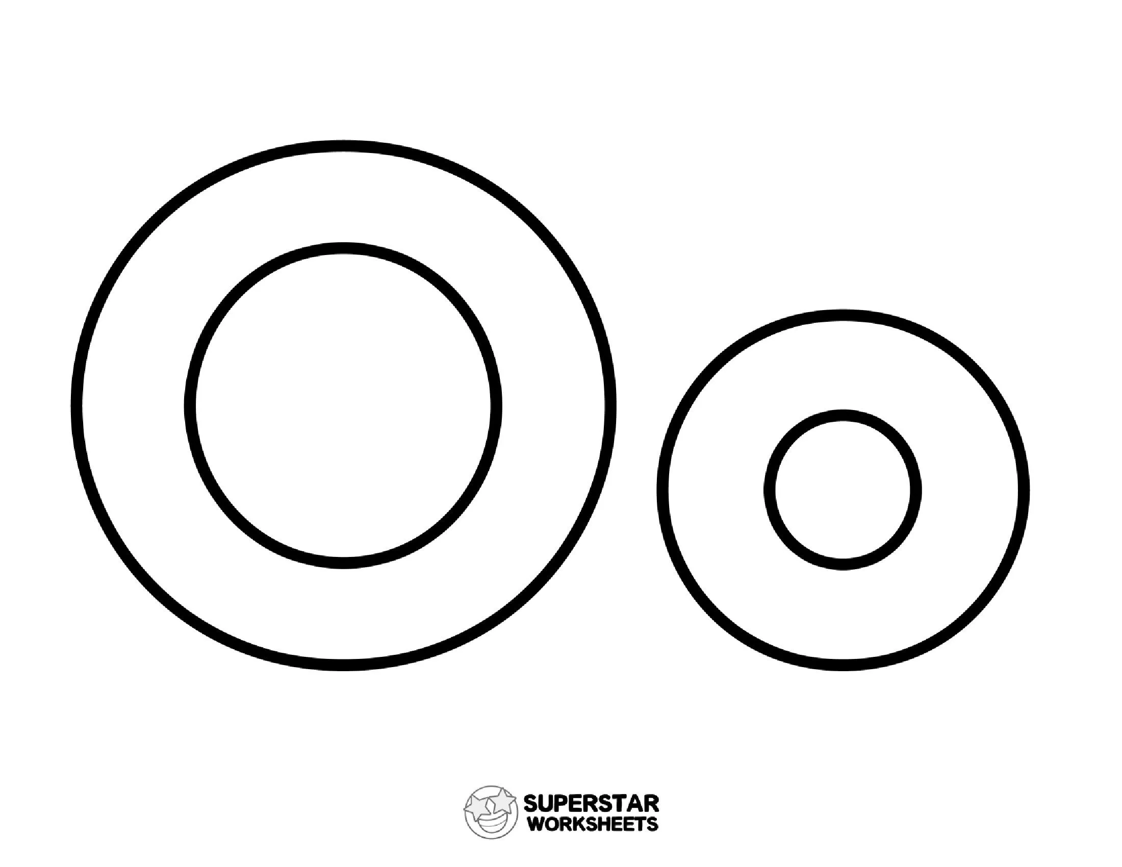 Molde de Letra O Grande para Imprimir - Superstar Worksheets