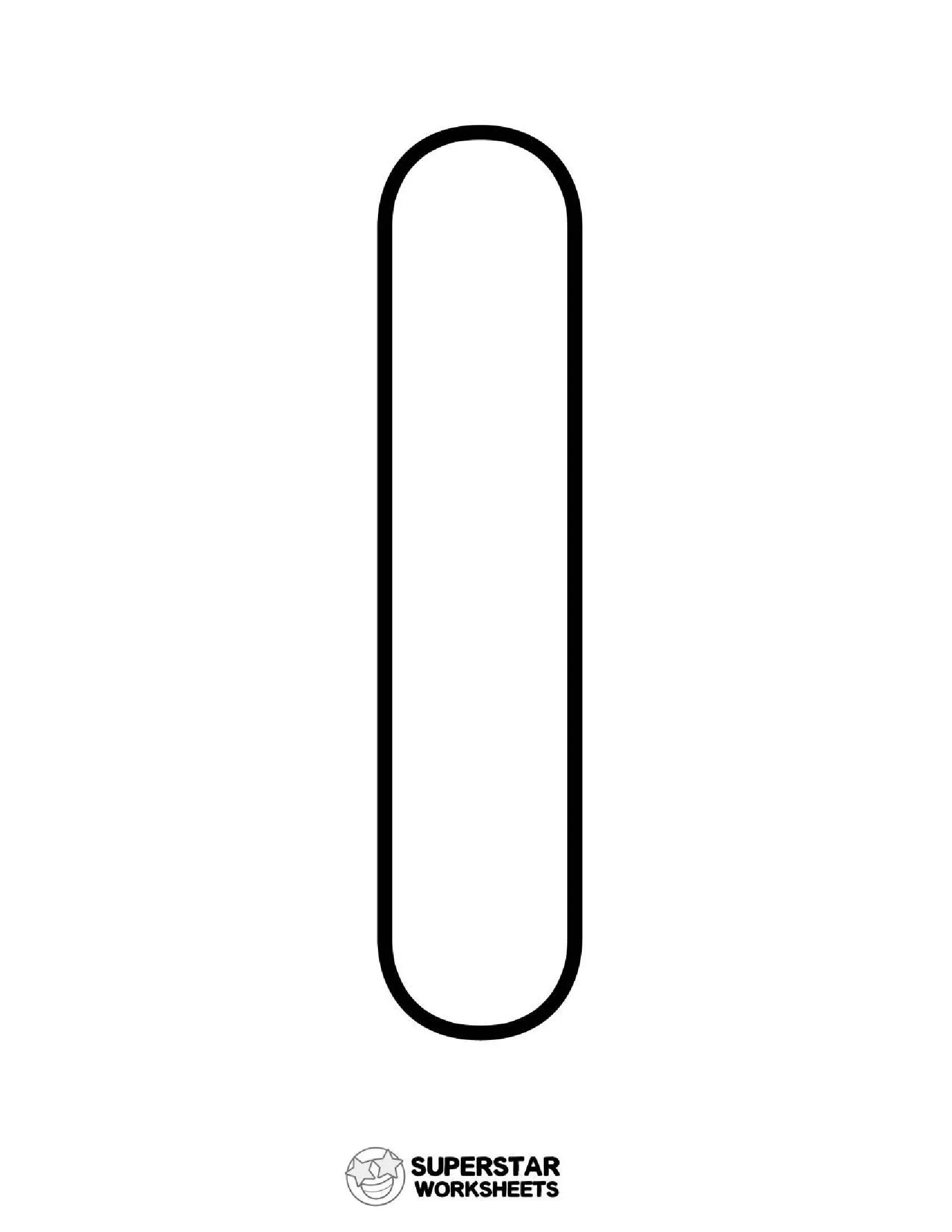 Molde de Letra para imprimir da Letra l Pequena