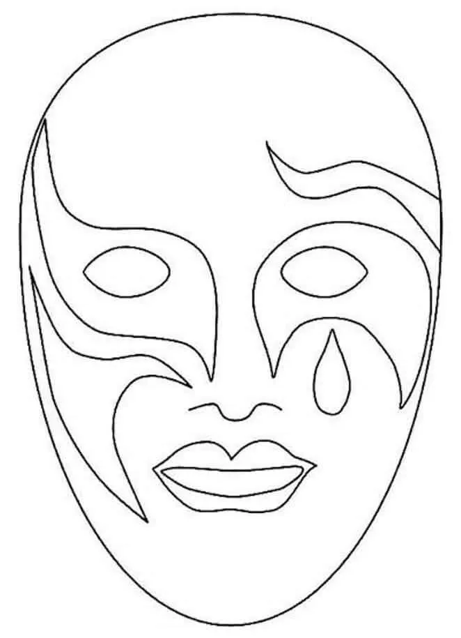 Molde de Máscara de Carnaval Deslumbrante para Imprimir