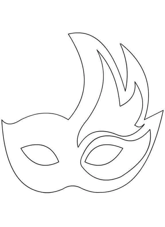 Molde de Máscara de Carnaval Estilizada para Imprimir