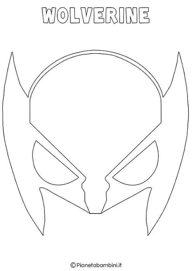 Molde de Máscara de Carnaval Wolverine para Imprimir