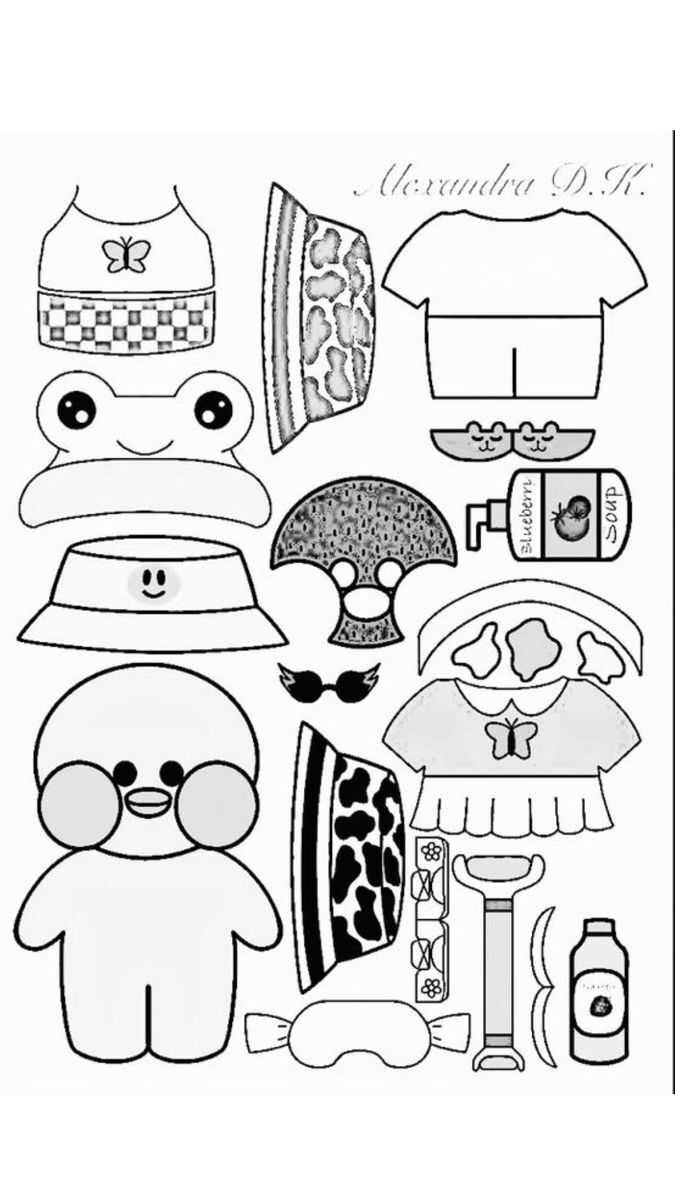 Molde de Pato Fofo para Imprimir e Montar