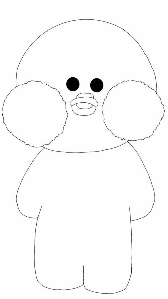 Molde de Pato para Imprimir e Colorir com Criatividade