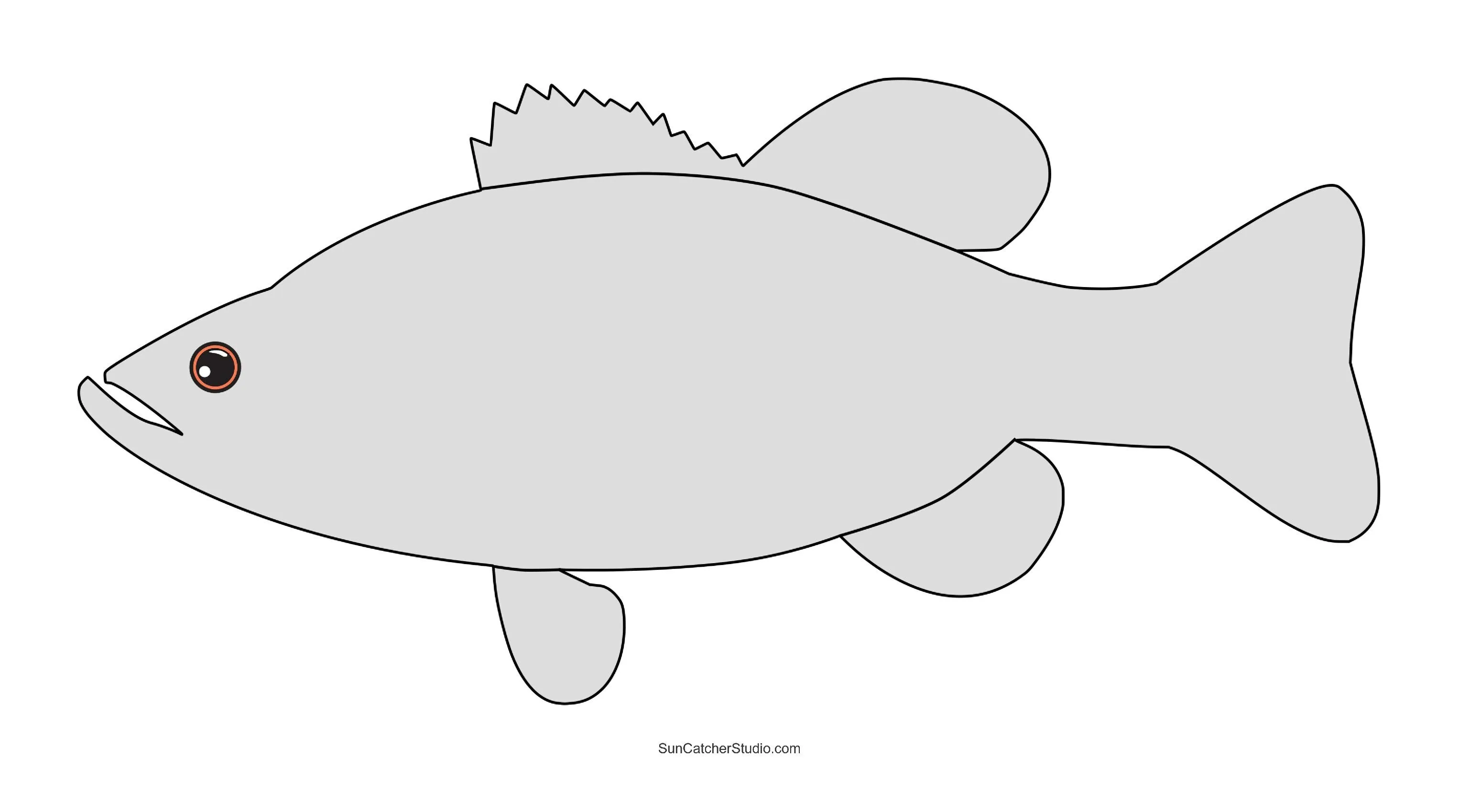 Molde de Peixe para Imprimir em Atividades Criativas