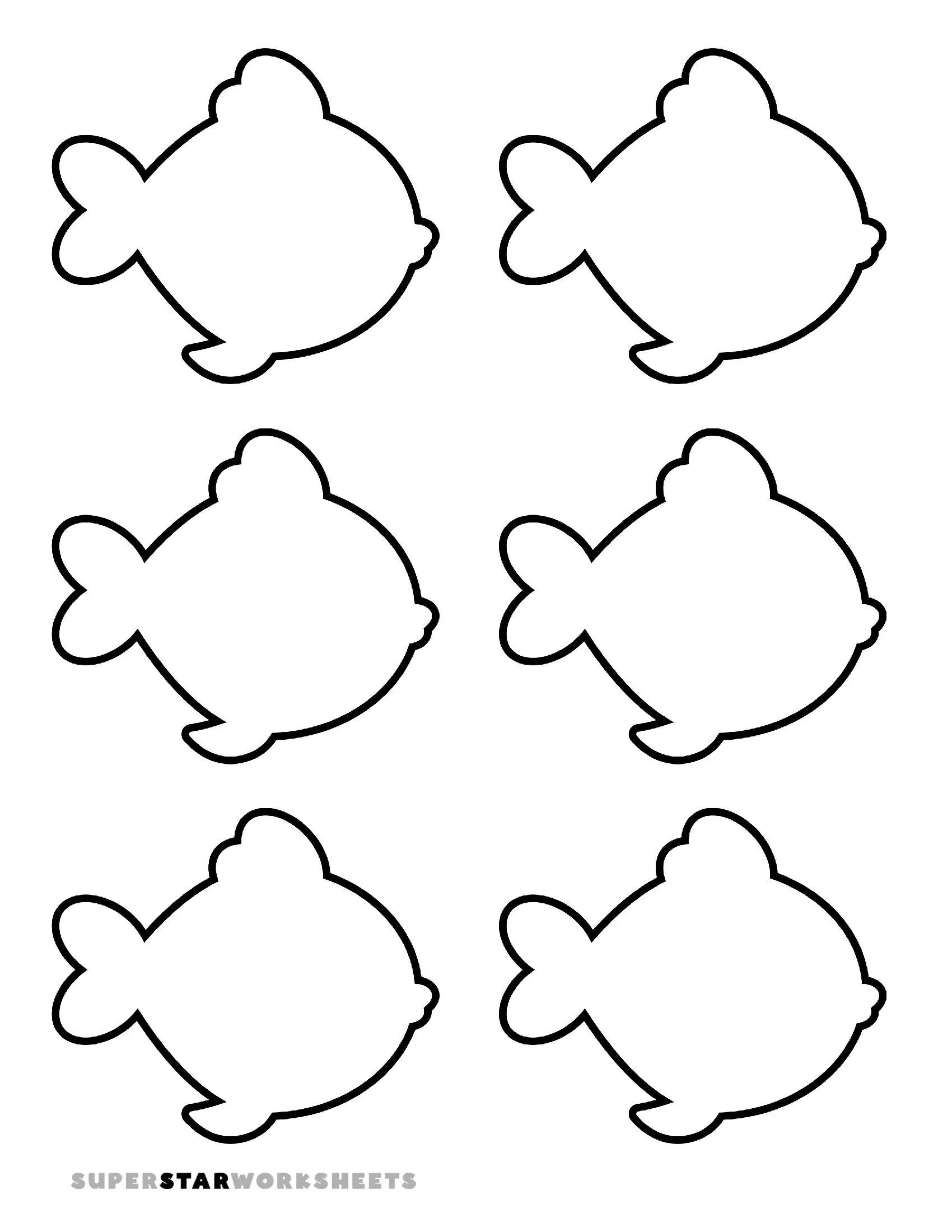 Molde de Peixe para Imprimir em Folha A4