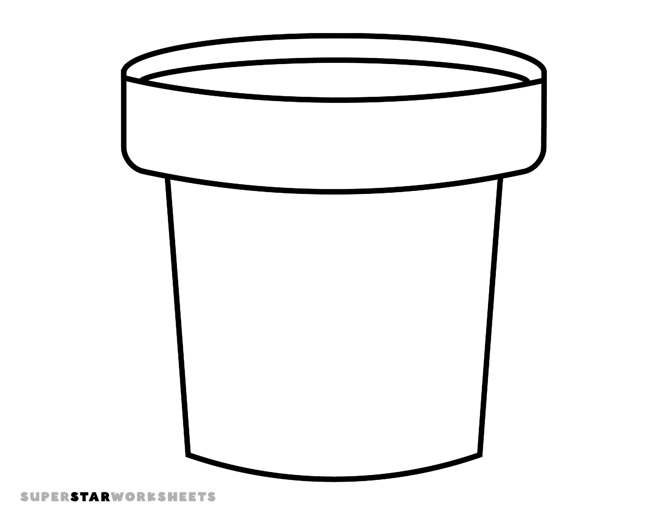 Molde de Vaso de Flores Minimalista para Imprimir e Criar