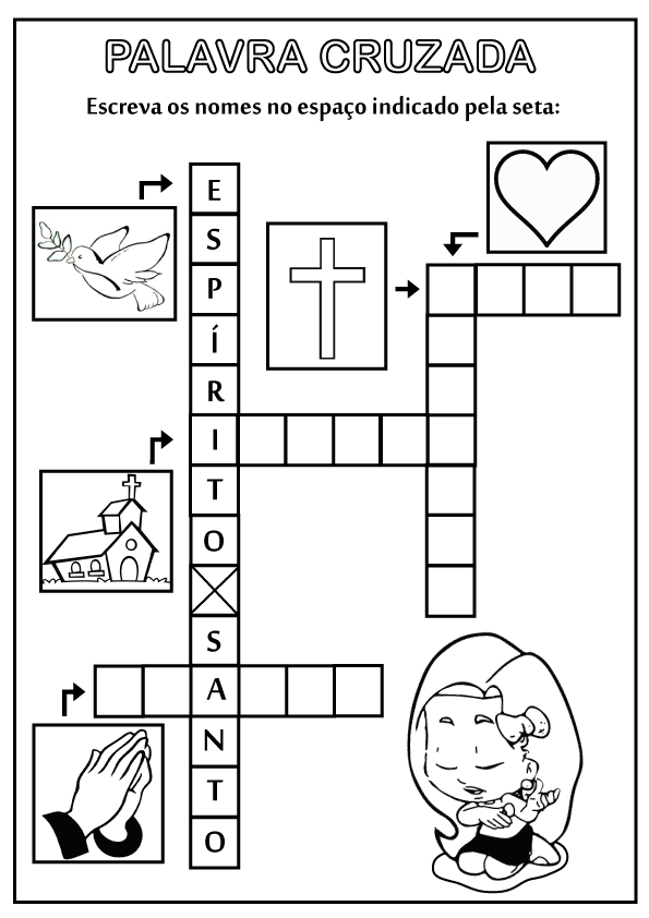 Palavras Cruzadas Religiosas para Imprimir e Aprender