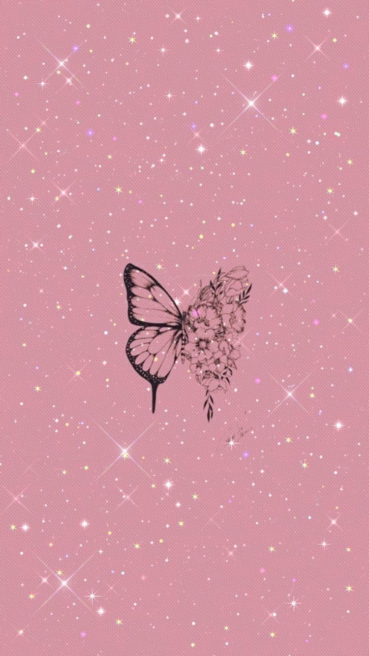 Papel de Parede para Celular Bonito com Borboleta Floral