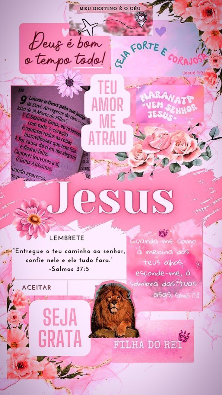 Papel de Parede Religioso e Motivacional em Rosa