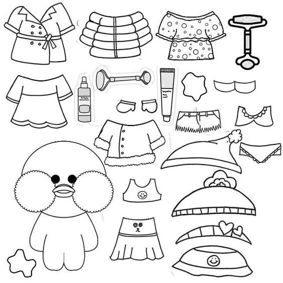 Paper Duck para Imprimir: Molde de Pato de Papel