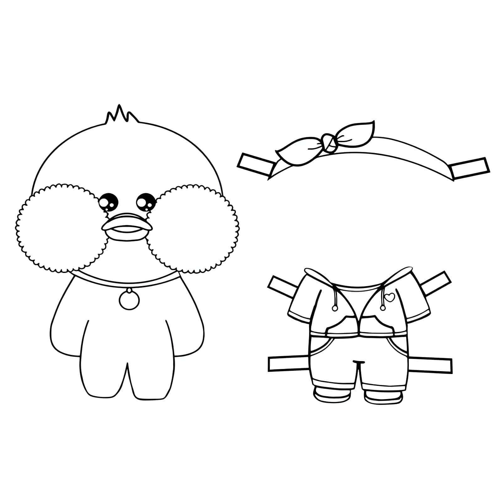 Patinho de Papel para Imprimir com Acessórios Divertidos