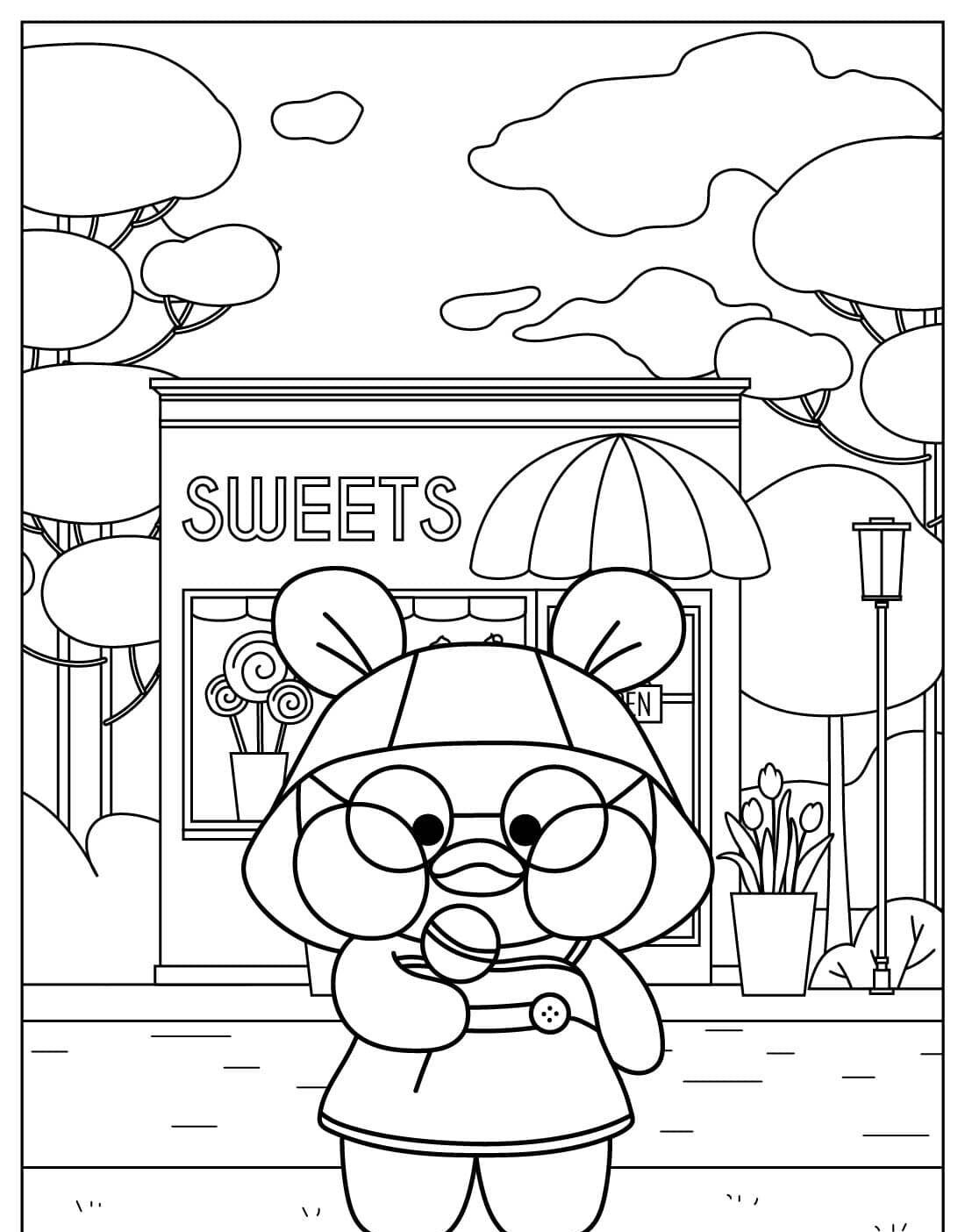 Patinho Divertido para Colorir e Imprimir