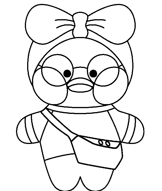 Patinho Estilizado para Colorir e Imprimir