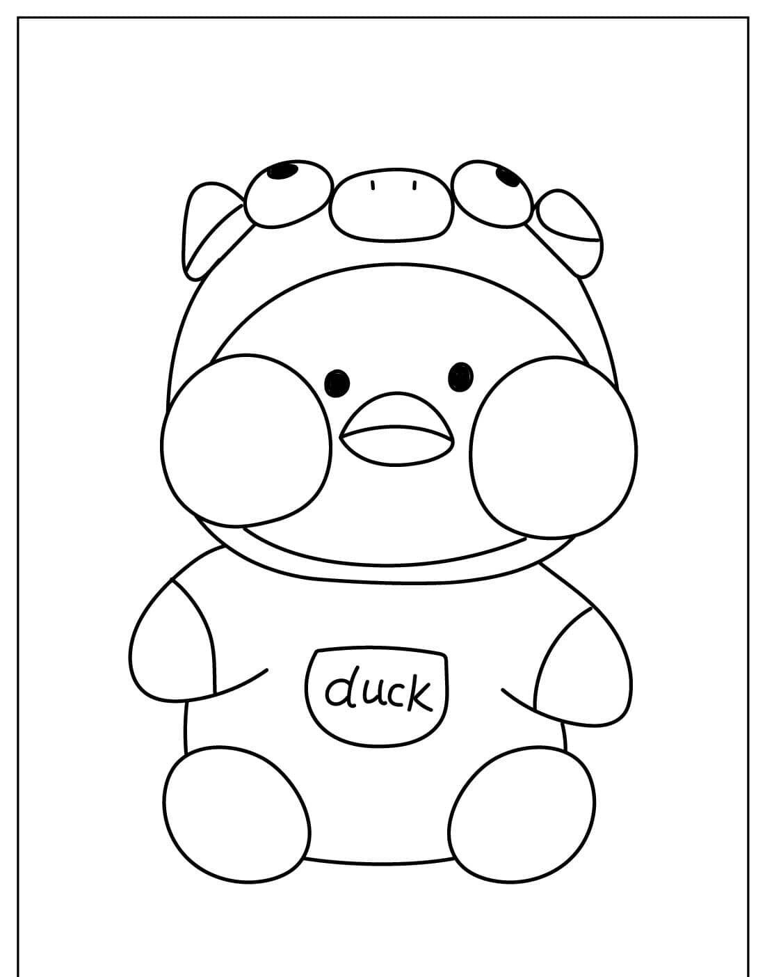 Pato Fofo para Colorir - Moldes para Imprimir