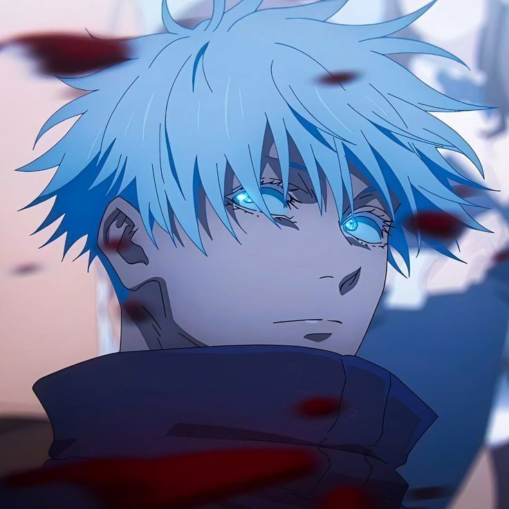 Personagem Anime Azul Claro para Foto de Perfil