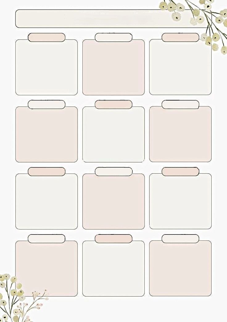 Planner Semanal para Imprimir com Design Minimalista e Floral