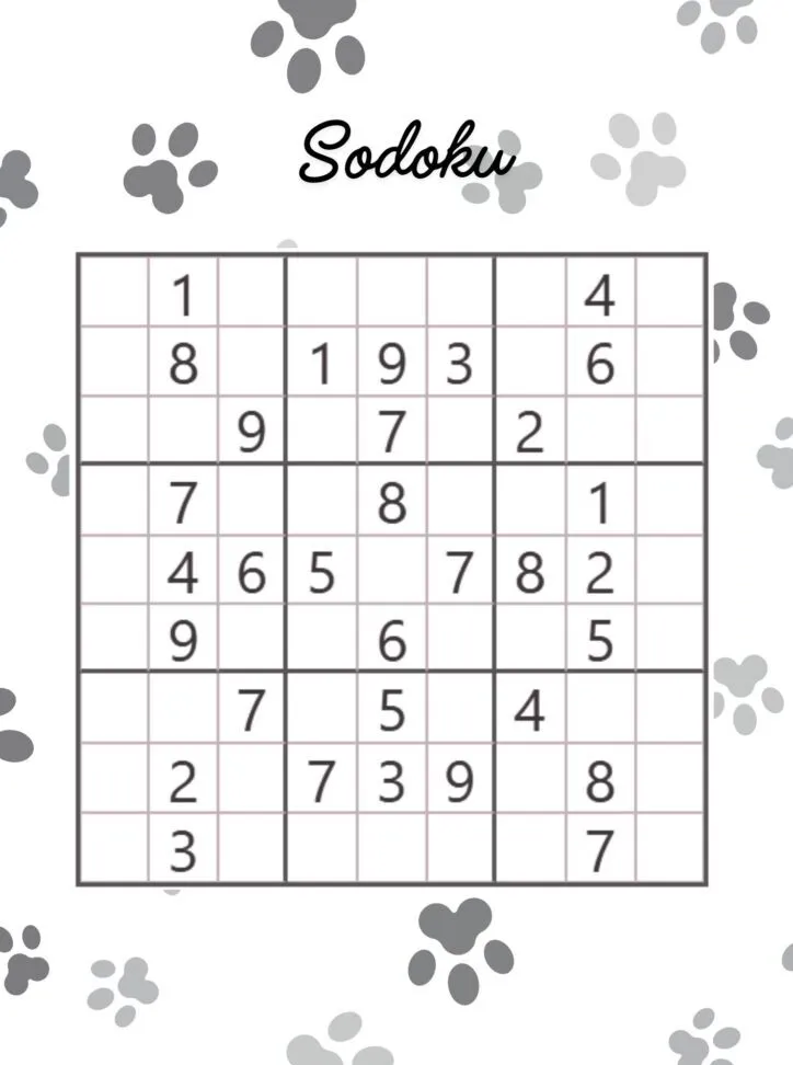 Quebra-cabeça de Sudoku para imprimir e se divertir