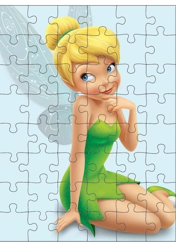 Quebra-Cabeça Imprimível da Fada Loira com Asas