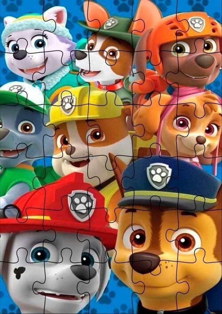 Quebra Cabeça para imprimir com cães coloridos e aventuras