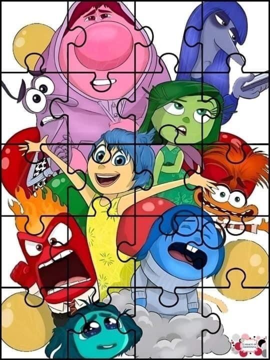 Quebra Cabeça para Imprimir com Personagens em Emoções