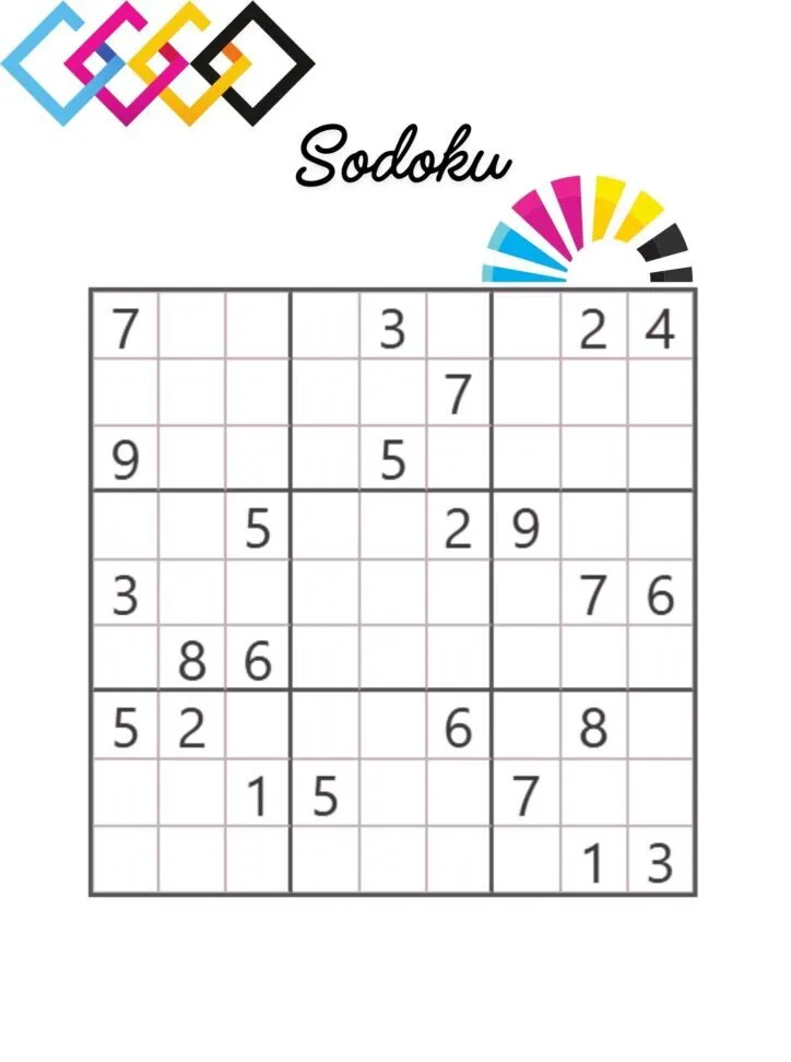 Quebra-cabeça Sudoku grátis para imprimir e se divertir