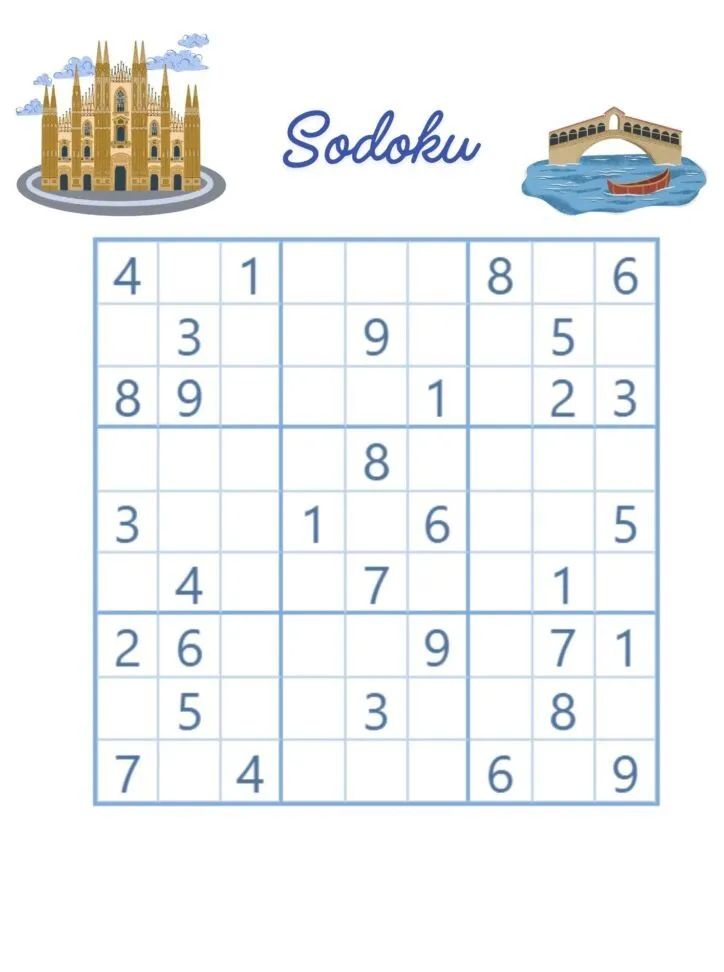 Quebra-cabeça Sudoku para imprimir e se divertir