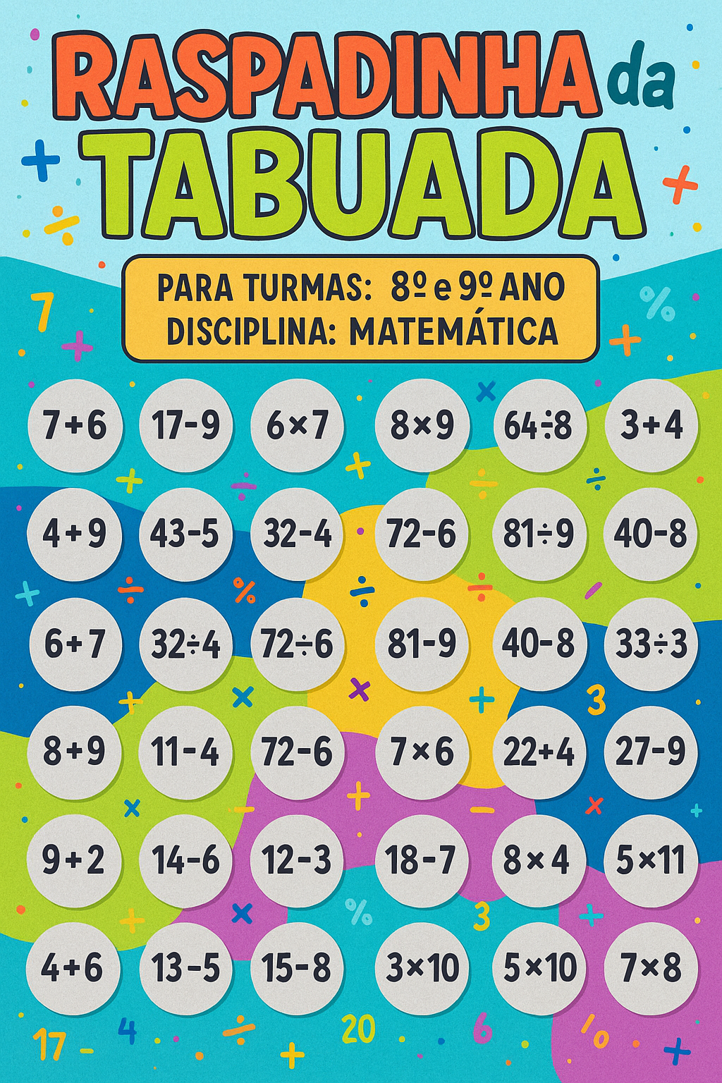 Raspadinha da Tabuada: Atividades Divertidas de Matemática