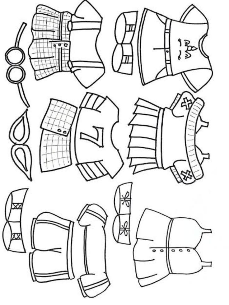 Roupas de Papel para Recortar e Colorir - Paper Duck