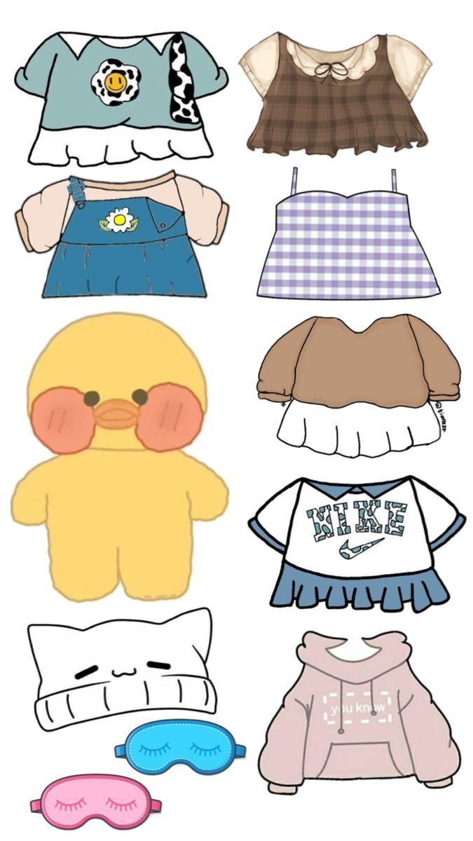 Roupas de Papel para Vestir o Patinho Amarelo