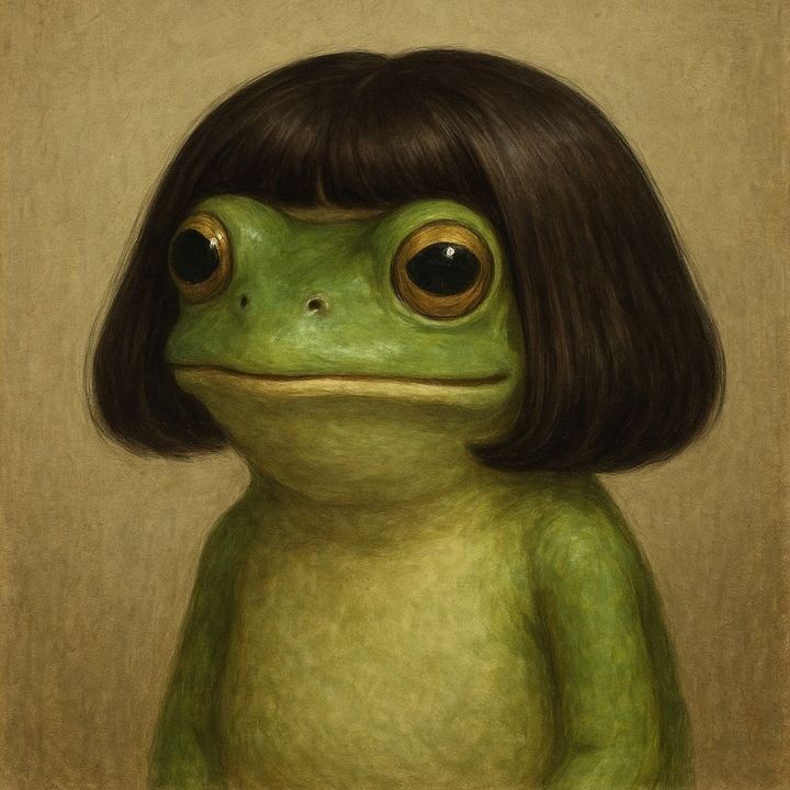 Sapo Engraçado com Penteado Bob para Perfil