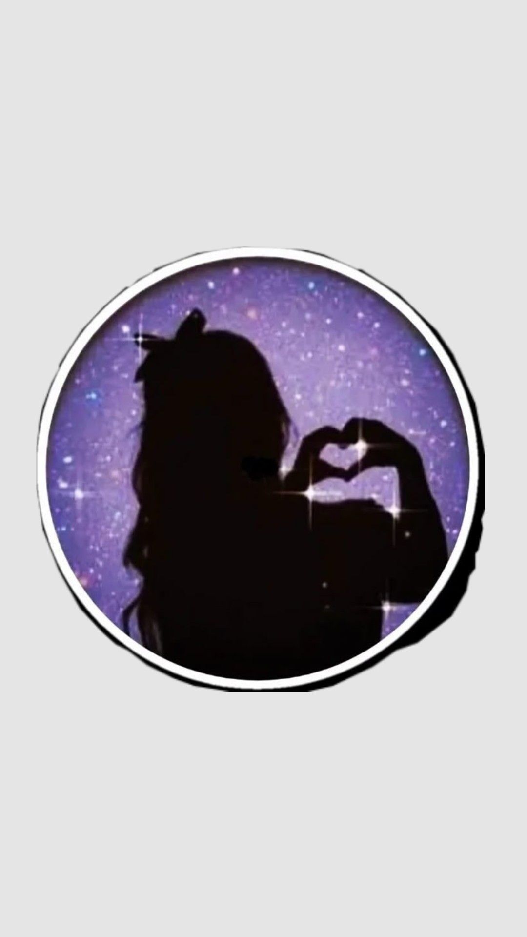 Silhueta de Coração em Céu Estrelado