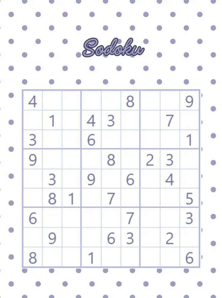 Sodoku para imprimir e testar suas habilidades lógicas