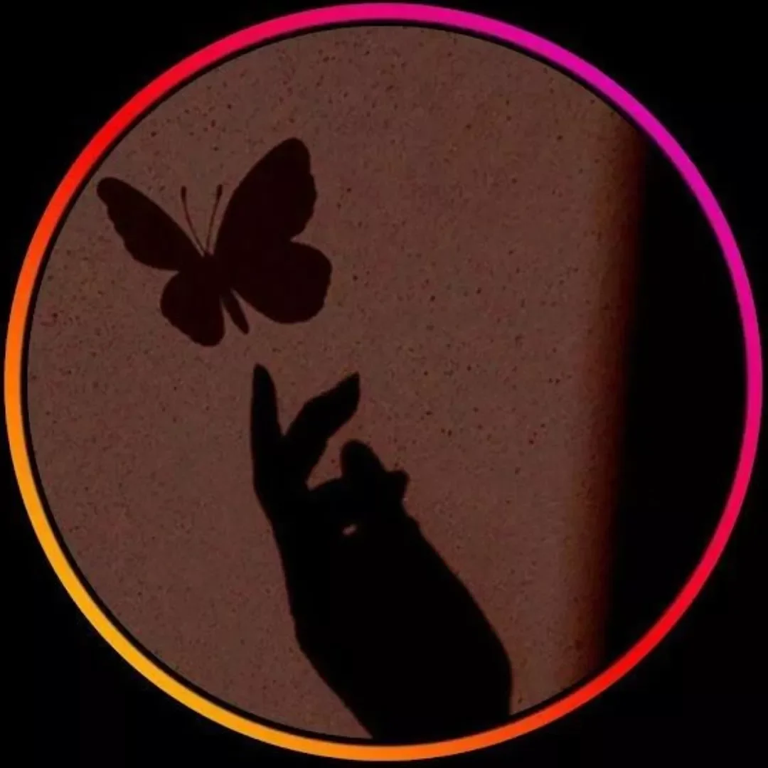 Sombra de Mão e Borboleta: Foto para Perfil Bonita
