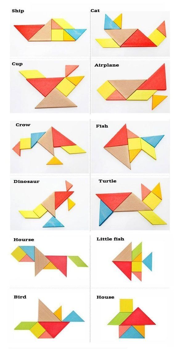 Tangram para imprimir com figuras coloridas e divertidas
