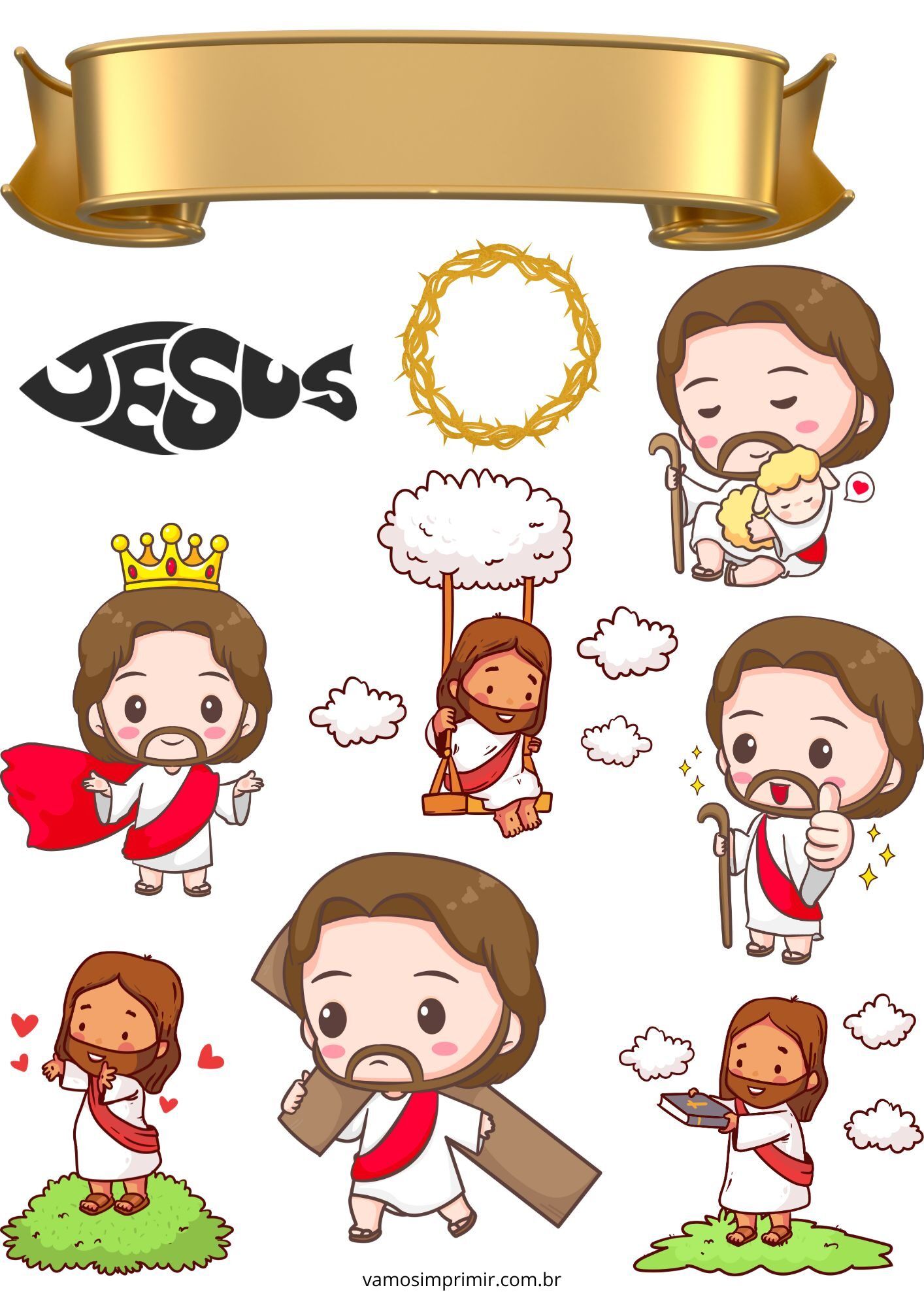 Topo de Bolo de Tema Religioso para Imprimir