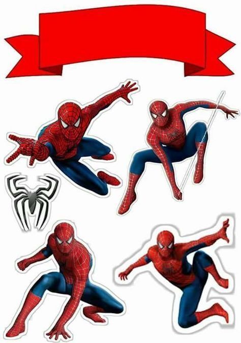 Topo de Bolo do Homem-Aranha para Imprimir e Personalizar