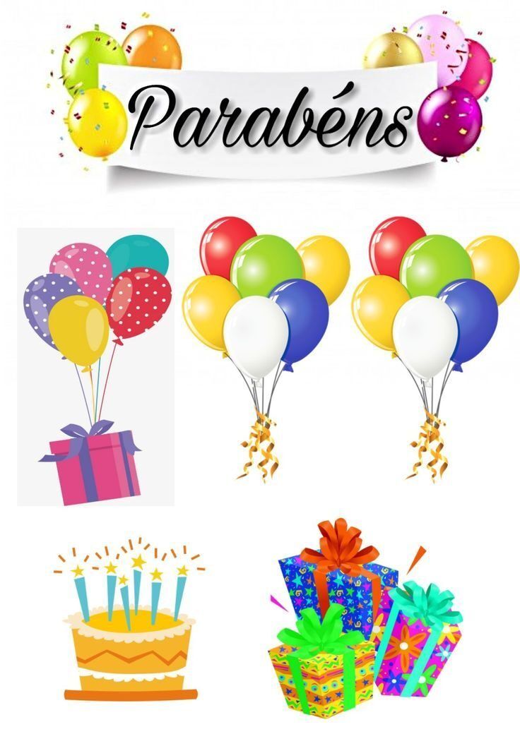 Topo de Bolo para Imprimir com Festa Colorida de Aniversário