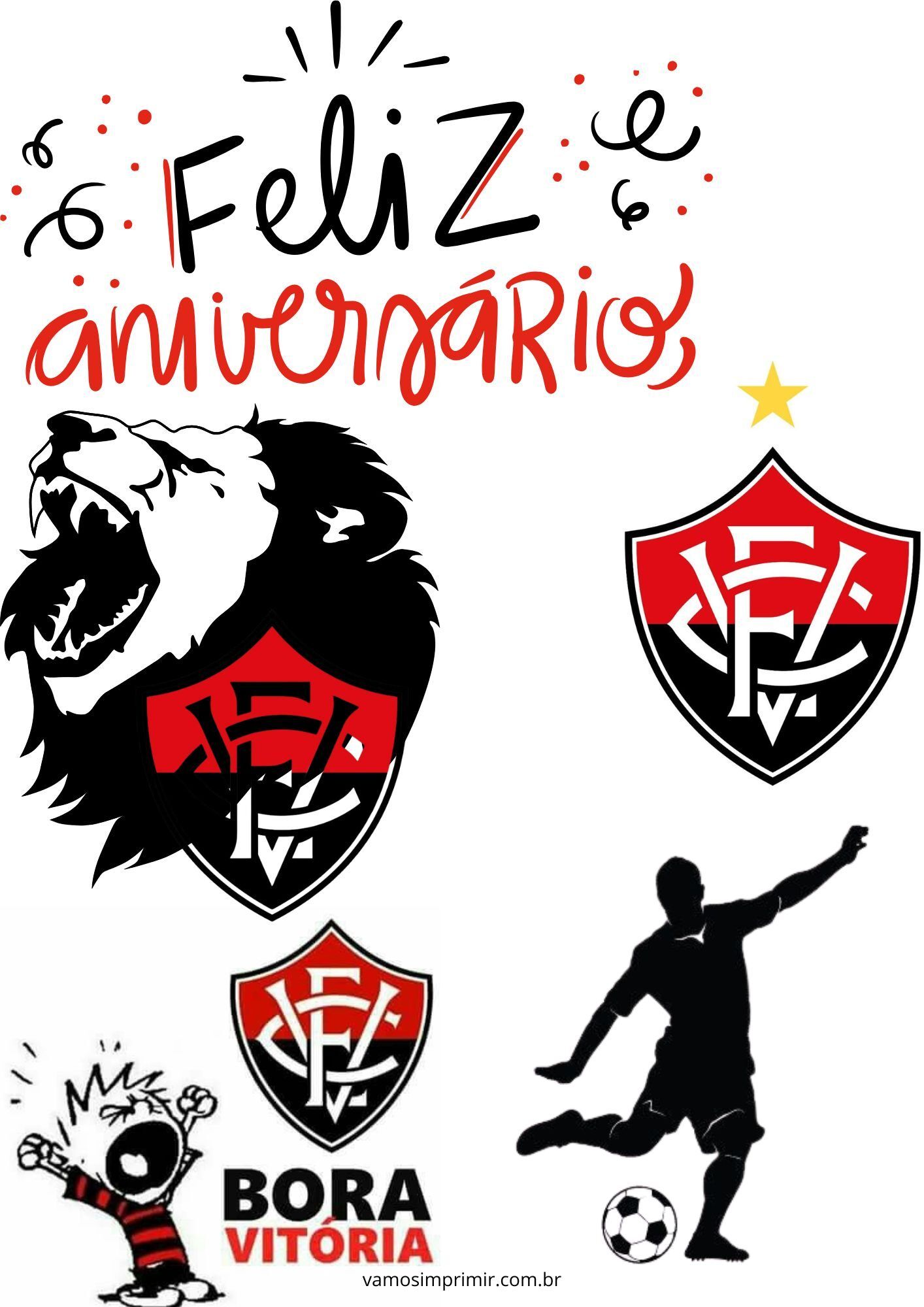 Topo de Bolo para imprimir do time Vitória