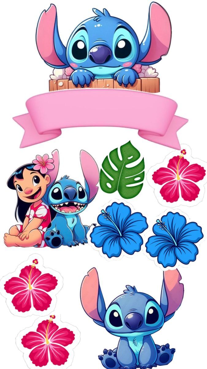 Topo de Bolo Stitch para Imprimir e Decoração Criativa