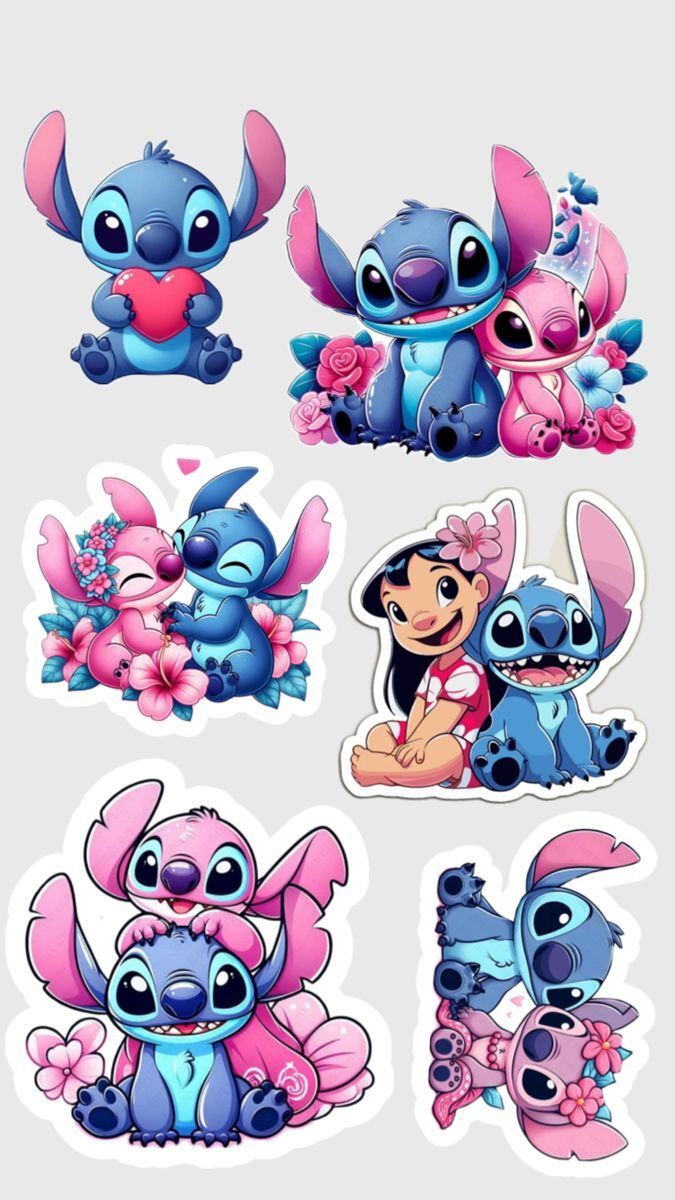 Topo de Bolo Stitch para imprimir em várias poses