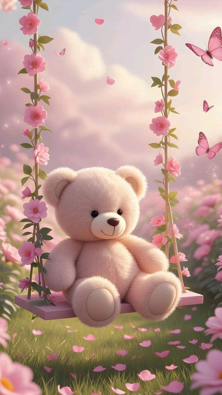 Ursinho de Pelúcia em Papel de Parede Bonito