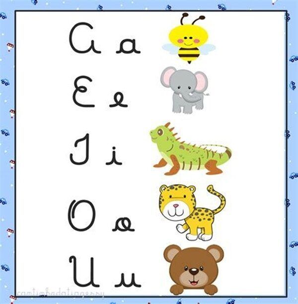 Vogais para Imprimir: Aprenda com Animais e Insetos Diversos